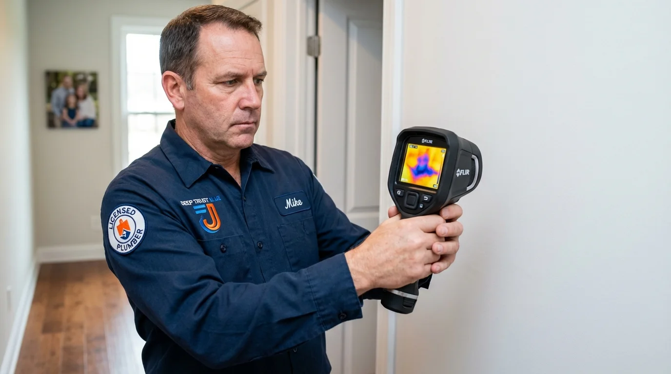 Thermal imaging leak detection by Johns Plumbing LLC in Harkers Island